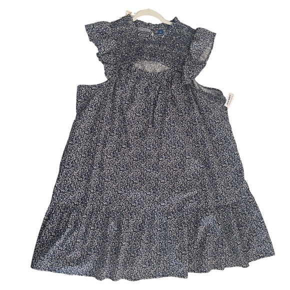 Old Navy Dresses & Skirts - NWT Old Navy Navy Floral Cut-Out Babydoll Swing Dress XXL 100% Cotton